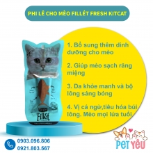 Snack Kit Cat Fitllet cho mèo vị cá ngừ và giảm búi lông 30gr