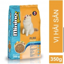 Thức ăn mèo MININO YUM vị HẢI SẢN gói 350gr
